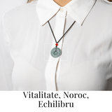 Protectie si Echilibru - Colier cu Jad Natural Sculptat