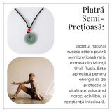 Protectie si Echilibru - Colier cu Jad Natural Sculptat