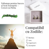 Talisman pentru succes si scut energetic - Cercei argintii cu Pirita