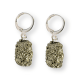 Talisman pentru succes si scut energetic - Cercei argintii cu Pirita