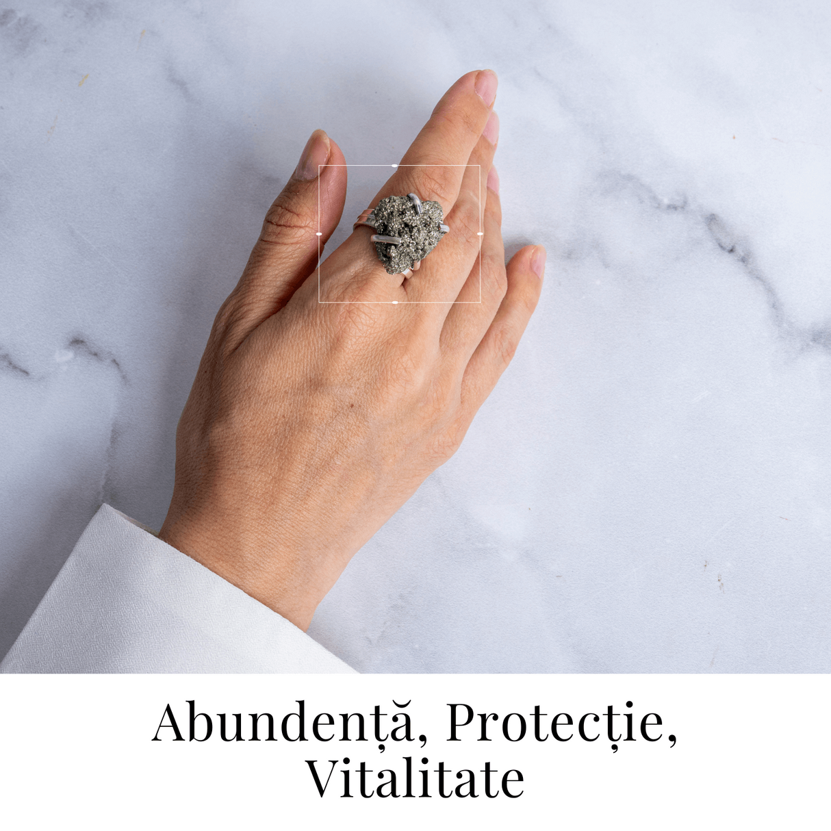 Inel ajustabil pentru abundenta - Pirita naturala pentru succes si protectie energetica