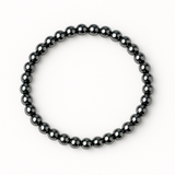 Putere si claritate - Bratara elastica cu pietre de hematit 6 mm