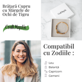 Protectie si Claritate Mentala - Bratara din Ochi de Tigru Natural