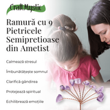 Ramurica DIY din Pietre Naturale Ametist (9 Pietricele)