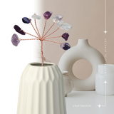 Ramurica Creativa DIY cu Pietre Naturale Fluorit (9 Pietricele)