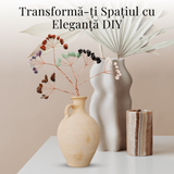 Ramurica DIY cu Pietre Naturale de Obsidian (9 Pietricele)