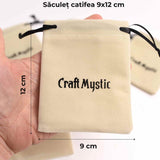 Saculet catifea alb 9x12 cm CraftMystic - Protectie si Eleganta pentru Bijuterii