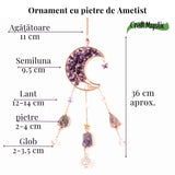 Ornament decorativ cu ametist – semiluna pentru armonia spatiului