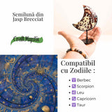 Semiluna din Jasp Brecciat - Simbolul puterii personale si al curajului interior
