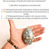 Gardianul calmului - Flacara din Marcasit Indonezian pentru Vindecare si Liniste Interioara 8-9 cm