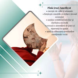 Semiluna Pink Amethyst - Agat roz natural cu cuart si calcedonie, piesa statement din Brazilia 7.42 kg
