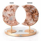 Semiluna Pink Amethyst - Agat roz natural cu cuart si calcedonie, piesa statement din Brazilia 7.42 kg
