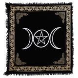 Panza Sacra pentru altar magic - Design Pentagrama Triple Moon - Vrajitorie Tarot Wiccani Spiritualitate