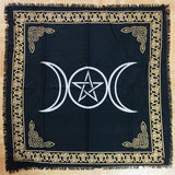 Panza Sacra pentru altar magic - Design Pentagrama Triple Moon - Vrajitorie Tarot Wiccani Spiritualitate