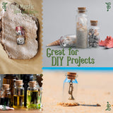 Set 60 de sticlute cu dop de pluta - Sticle miniatura cu capace si accesorii - Mini borcane din sticla transparenta - Mini sticlute decorative pentru nunti, botezuri, potiuni, proiecte craft DIY