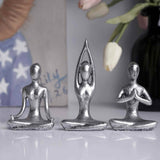 Set 3 statuete sculptate pentru meditatie Yoga - Decor Feng Shui, ideale pentru o stare de liniste si relaxare