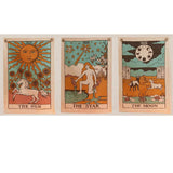 Set 3 Tapiserii cu semne spirituale, soare, luna, stea, – Pentru yoga, meditatie, decorarea camerei