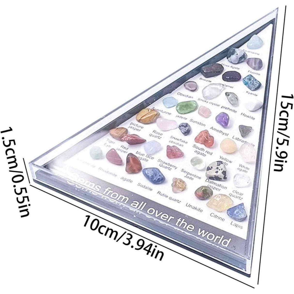 Mini Set 36 de cristale si pietre semipretioase de colectie din intreaga lume – cadou educational pentru copii, geologie, pietre minerale