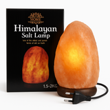 Lampa Sare Himalaya 1.5–2 kg – lumina ambientala calda si relaxanta, include bec si priza EU