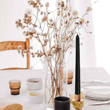 Set 4 Lumanari negre conice de 25 cm - Lumanari fara picurare si fara parfum - Perfecte ca lumanari pentru decor, ocazii speciale