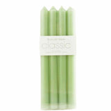 Set 4 Lumanari drepte verde lime de 25 cm - Lumanari fara picurare si fara parfum - Perfecte ca lumanari pentru cina, ocazii speciale