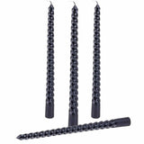 Set 4 Lumanari negre spirala de 25 cm - Lumanari fara picurare si fara parfum - Perfecte ca lumanari pentru cina, ocazii speciale
