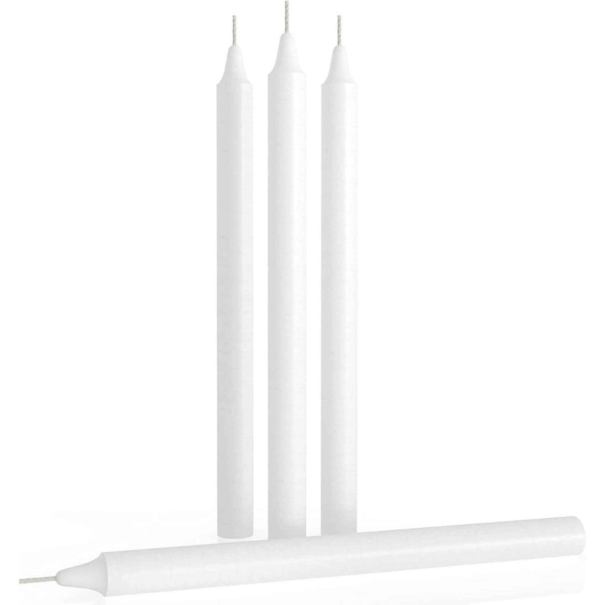 Set 4 Lumanari albe drepte de 25 cm - Lumanari fara picurare si fara parfum - Perfecte ca lumanari pentru cina, ocazii speciale