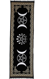 Patura pentru altar magic - Design Moon Phases With Triple Moon - Vrajitorie Tarot Wiccani Spiritualitate
