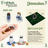 Set 14 Mini Cristale Naturale in sticlute cu forma de craniu - Un cadou perfect pentru incepatori in magie si vindecare spirituala - Cristale si pietre chakra Wiccan