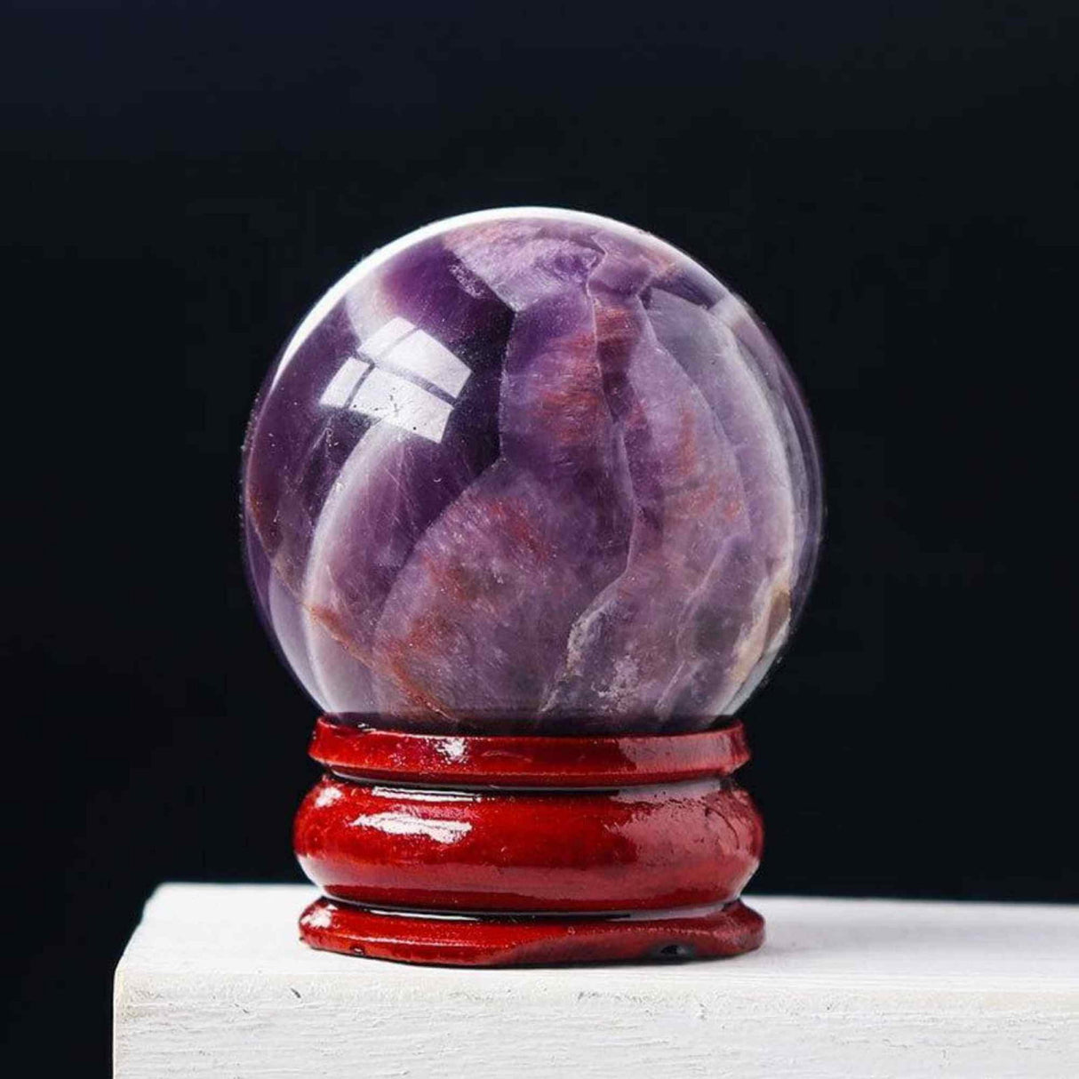 Set 9 sfere din cristale naturale sempretioase in cutie cadou - Pentru decor feng shui, meditatie, astrologie