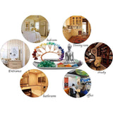 Set accesorii pentru meditatie spirituala cu 7 pietre semipretioase chakra, figurina yoga si bratara - Decor Feng Shui, ideal pentru o stare de liniste si relaxare
