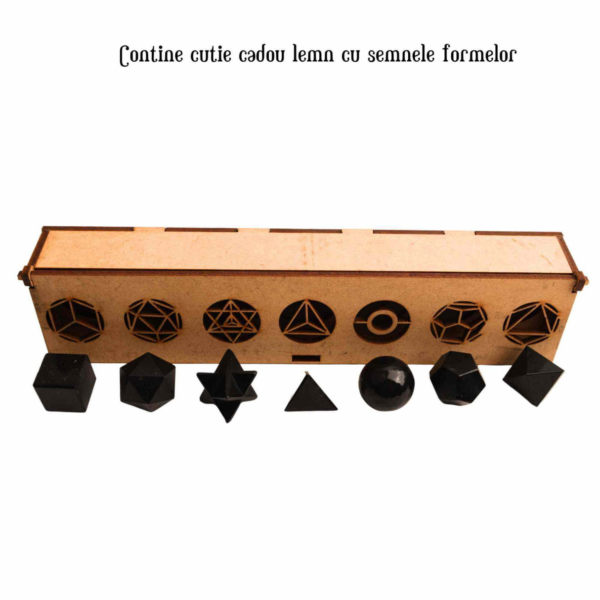 Set de Geometrie pentru cele 7 chakre cu Turmalina Neagra, Cristale Reiki si Talismane pentru Noroc - Cadoul Ideal pentru Casa Noua si Echilibrare Spirituala