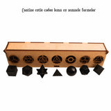 Set de Geometrie pentru cele 7 chakre cu Turmalina Neagra, Cristale Reiki si Talismane pentru Noroc - Cadoul Ideal pentru Casa Noua si Echilibrare Spirituala