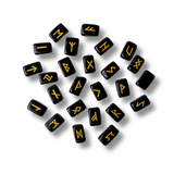 Set Rune din Obsidian Natural - Protectie, Claritate si Putere Interioara