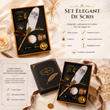 Set Stilou Pana Alba cu Bufnita Vintage – Eleganta si Inspiratie pentru Scris Artistic