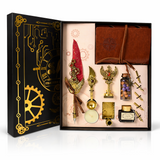 Set Pana rosie cu penita si mini Jurnal – Scris Artistic, Sigilii si Cadou Caligrafie