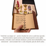 Set Pana rosie cu penita si mini Jurnal – Scris Artistic, Sigilii si Cadou Caligrafie