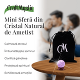 Sfera din Ametist Natural,1 buc, 30-35 mm - Ideala pentru Cadouri si Decoratiuni, Piatra Naturala