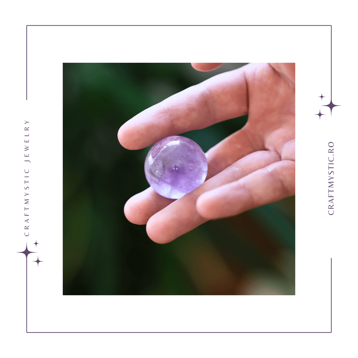 Sfera din Ametist Natural,1 buc, 30-35 mm - Ideala pentru Cadouri si Decoratiuni, Piatra Naturala
