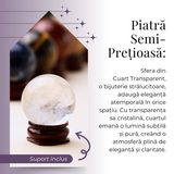 Sfera din Cuart Transparent Natural, 1 buc, 30-35 mm - Piatra Semipretioasa pentru Cadouri, Meditatie si Claritate