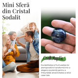 Sfera din Sodalit Natural, 1 buc, 30-35 mm - Piatra Semipretioasa pentru Cadouri, Meditatie si Echilibru