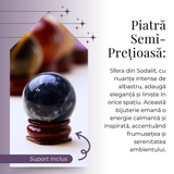 Sfera din Sodalit Natural, 1 buc, 30-35 mm - Piatra Semipretioasa pentru Cadouri, Meditatie si Echilibru