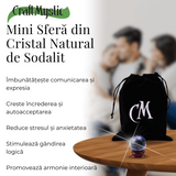 Sfera din Sodalit Natural, 1 buc, 30-35 mm - Piatra Semipretioasa pentru Cadouri, Meditatie si Echilibru