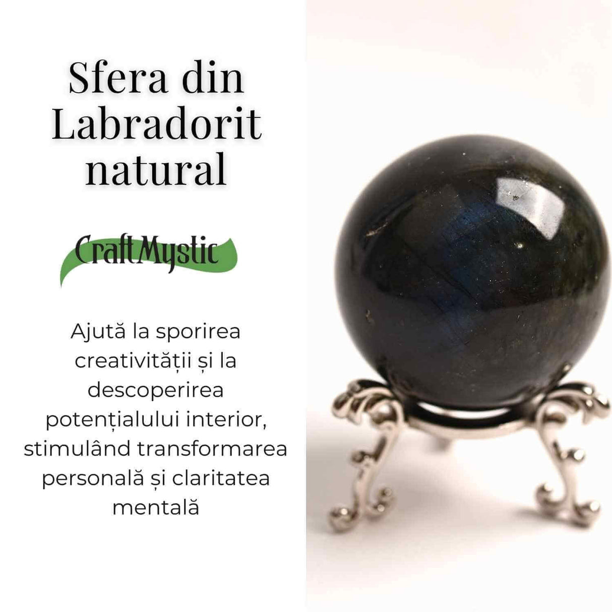 Sfera Labradorit 55-60mm - Protectie si Intuitie Amplificata