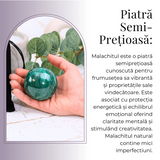 Sfera Malachit natural 50-55 mm 300-350 g - Focalizarea Energiilor de Vindecare