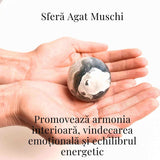 Sfera Agat muschi (Moss Agate) 50-55 mm - Echilibru si Conexiune cu Natura