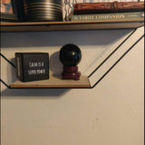 Sfera pudra obsidian negru 80 mm , minge de cristal decorativa, cu suport de lemn - Pentru decor, meditație, vindecare