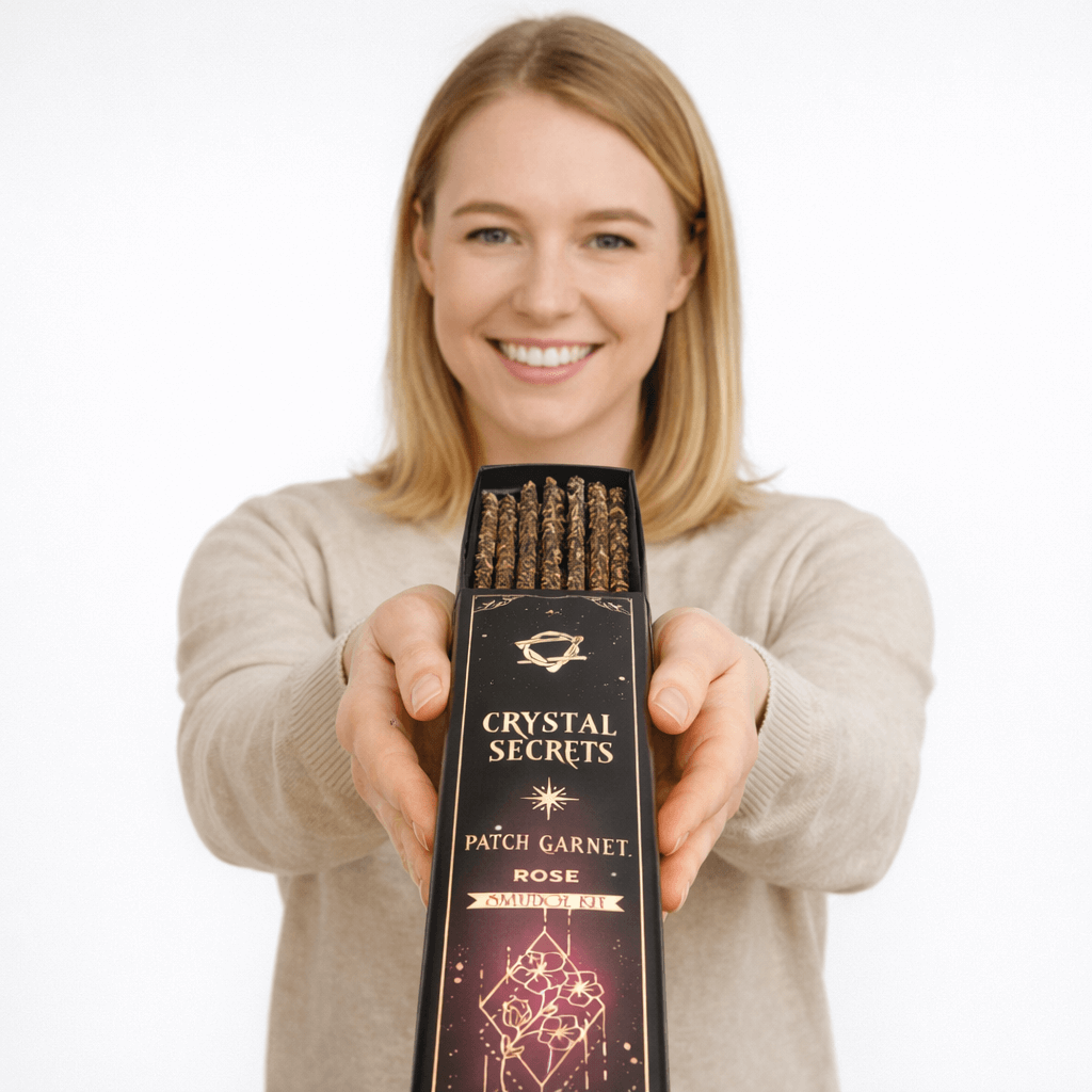 Set Smudge cu Cuart Roz si Aroma de Trandafir – Ritual de Curatare Energetica si Echilibru Emotional