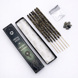 Smudge Kit cu Labradorit si Betisoare Parfumate Arruda - Ritual de Protectie Energetica si Claritate Spirituala