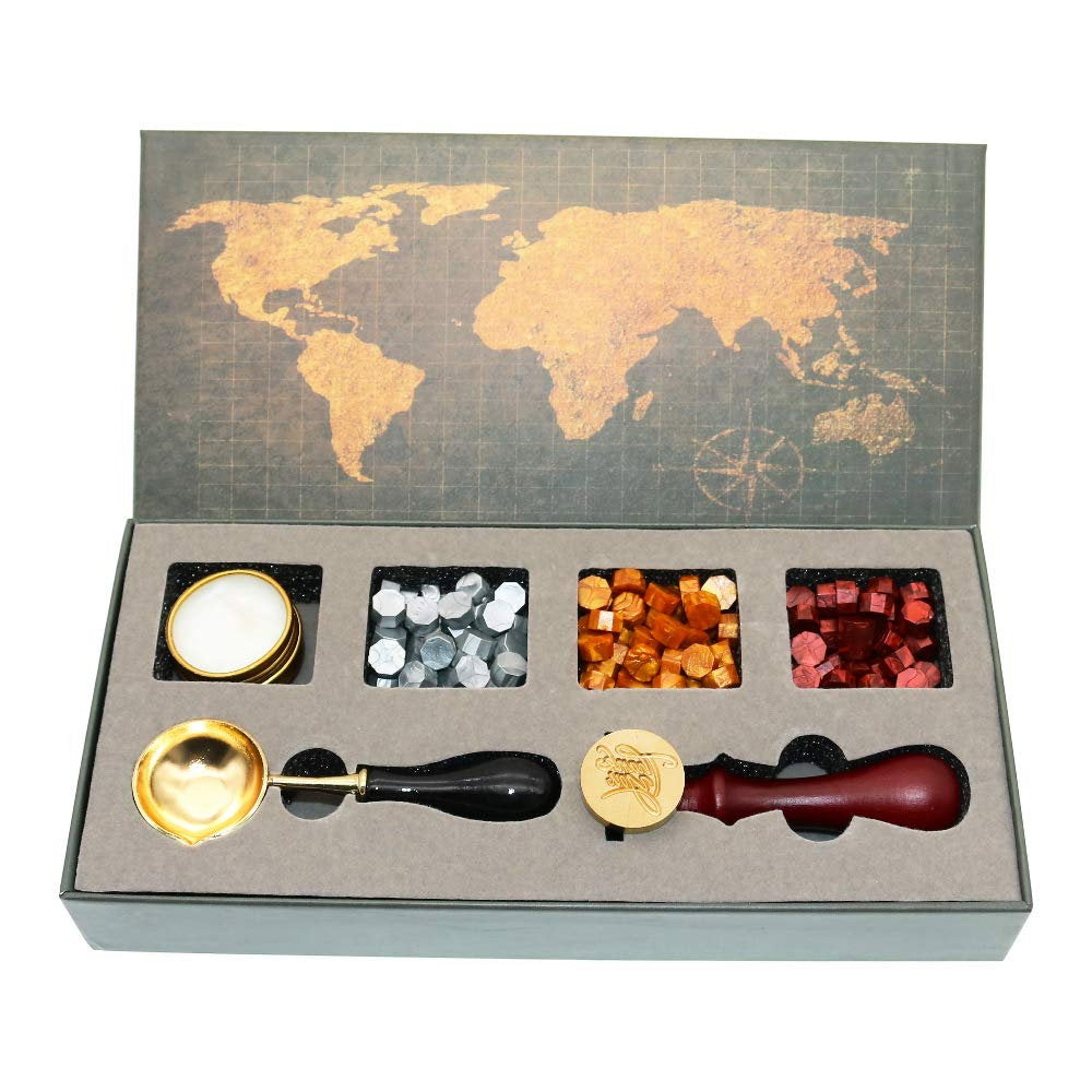 Stampila Ceara Set Cadou – Thank You – Sigiliu Vintage cu Cap Interschimbabil